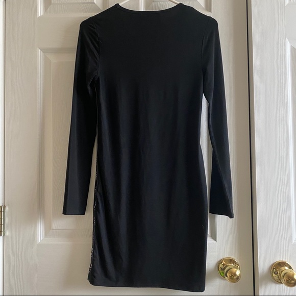 NWT Obey Lynx Black Bodycon Side Tape Dress - Picture 6 of 6